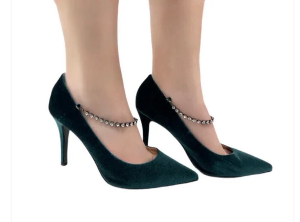 Marina Rinaldi Black Velvet Lisa Pumps - Size 9 (NIB)